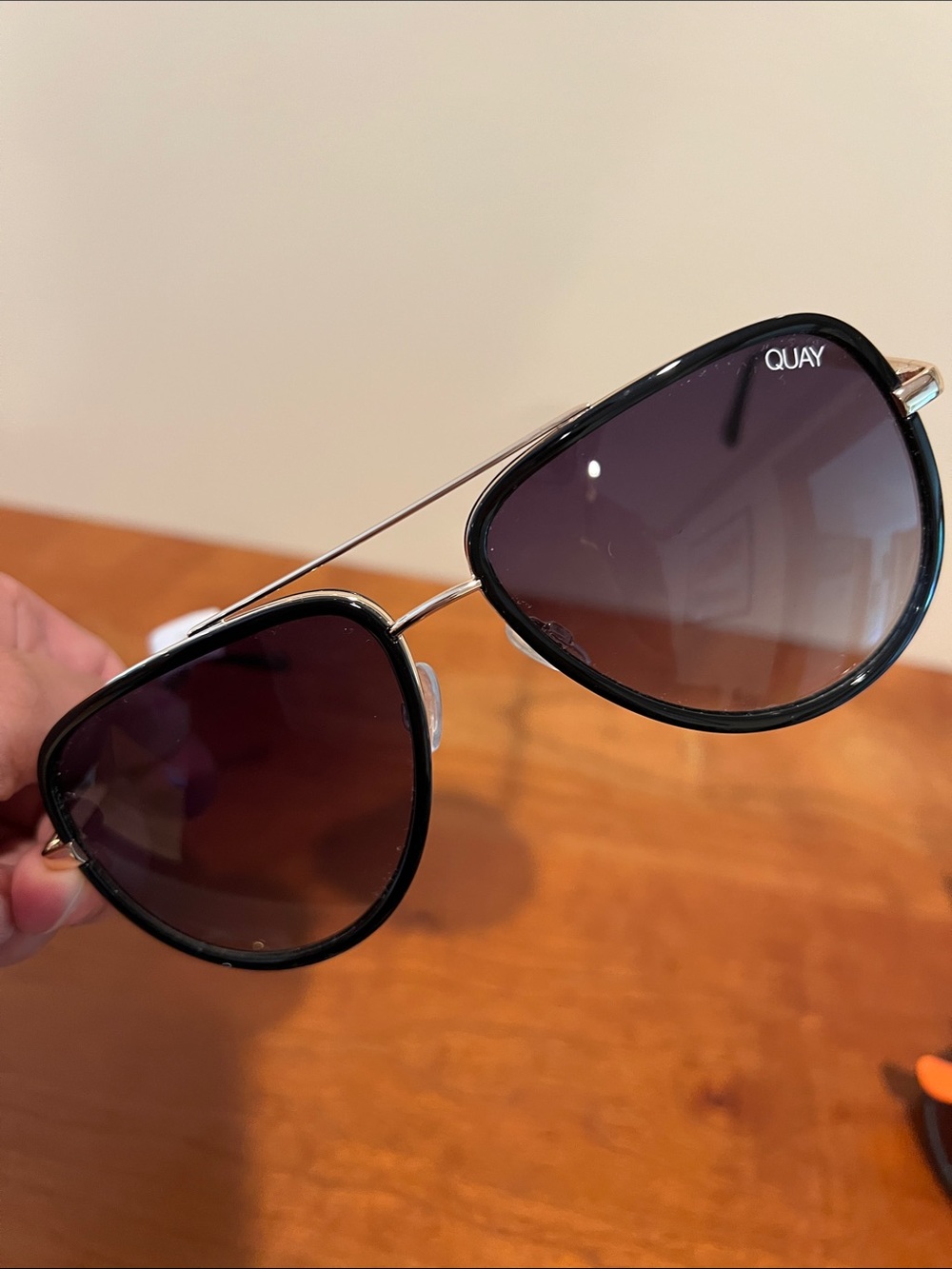 Quay Australia Black and Gold Aviator “All In” Sunglasses - Picture 4 of 10